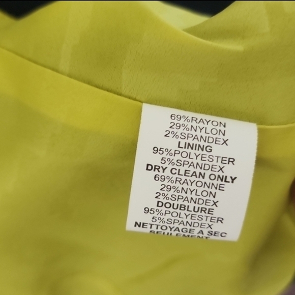 Trina Turk Tailored Blazer Jacket Contrast Stitch Lime Lining Size 8 - Picture 10 of 11